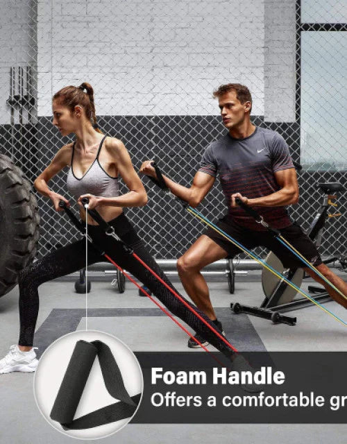 11 Pieces Gym Power Resistance Bands Set for Workout
